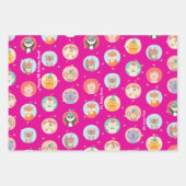 Kute Petten Kinder Rode Gelukkige Dag Inpakpapier Vel (Voorkant 2)