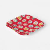 Kute Petten Kinder Rode Gelukkige Dag Papieren Bordje (Gebogen)