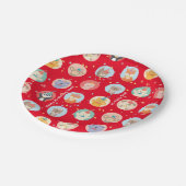 Kute Petten Kinder Rode Gelukkige Dag Papieren Bordje (Gekanteld)