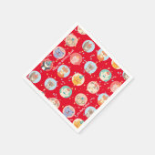 Kute Petten Kinder Rode Gelukkige Dag Servet (Hoek)