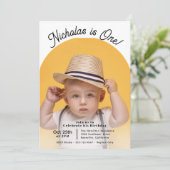 Kute Photo Arch Children's Birthday Party Kaart (Staand voorkant)