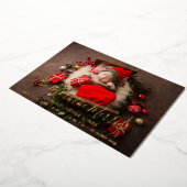 Kute Photo Gold Foil met kerstfeest Aankondiging (Gedraaid)