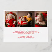 Kute Photo Gold Foil met kerstfeest Aankondiging (Achterkant)
