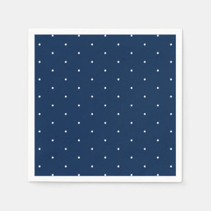 Kute piepkleine polka stippen blauw wit marinepatr servet