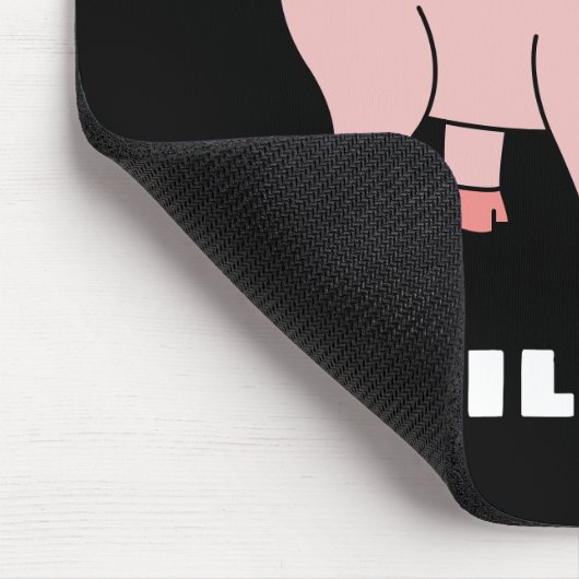 Kute pig - Aangepaste Naam van de Douane terug naa Muismat (Hoek)