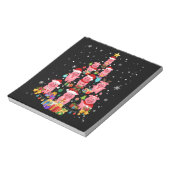 Kute pig-kerstboom met versierende feestdagen notitieblok (Linkerzijde)