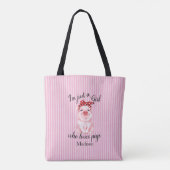 Kute pig over druk tote bag (Achterkant)