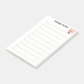 Kute pig persoonlijke dingen om te doen post-it® notes (Schuin)