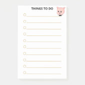 Kute pig persoonlijke dingen om te doen post-it® notes (Voorkant)