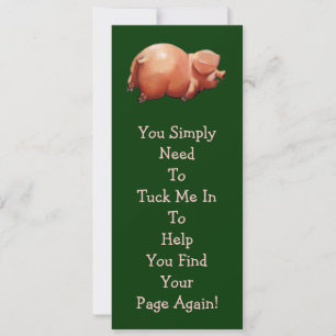 Kute Piggy BOOK MARK: Originele kunst: Rhyme
