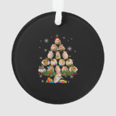 Kute pigs met kerstboom Pet Hamster Lover Ornament (achterkant)