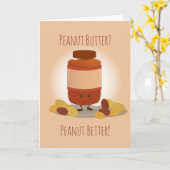 Kute pindakaas| Wenskaart Kaart (Gele Bloem)