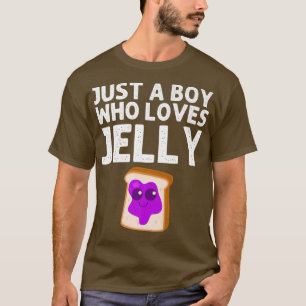Kute pindnootter en gelei voor jongens die overeen t-shirt