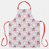 Kute pinguïns en kerstbomen schort (Voorkant)