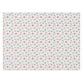 Kute pinguïns in de sneeuw. Gedrukt op wit Tafelkleed (Voorkant (Horizontaal))