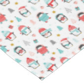 Kute pinguïns in de sneeuw. Gedrukt op wit Tafelkleed (Gekanteld)