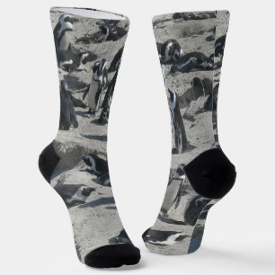 Kute pinguïns op beach Crew Socks Sokken