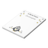 Kute pinguïnsterren en noem grijze kinderen notitieblok (Linkerzijde)