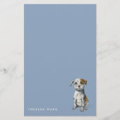 Kute pit bull Puppy Drawing | Jouw namen toevoegen Briefpapier (Voorkant)