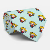 Kute pixeled bad girl gooit kussen stropdas (Opgerold)