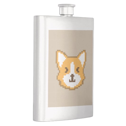 Kute pixeled dog face werpt kussen flacon (Rechts)