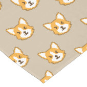 Kute pixeled dog face werpt kussen lange tafelloper (Hoek)