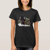 Kute Plant boekenleeskat Kat met boekenwissel T-shirt (Voorkant)