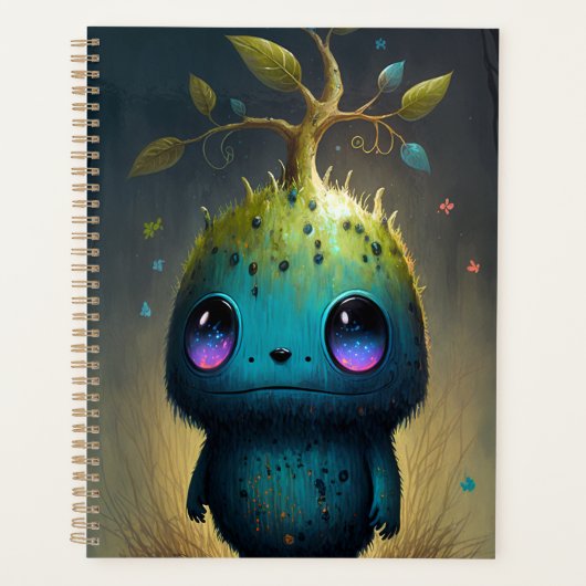 Kute Plant Monster Fantasy Art Planner (Voorkant)
