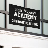 Kute Playful Child Soccer Academy Class of 20XX Spandoek (Buitenkant Gebouw)