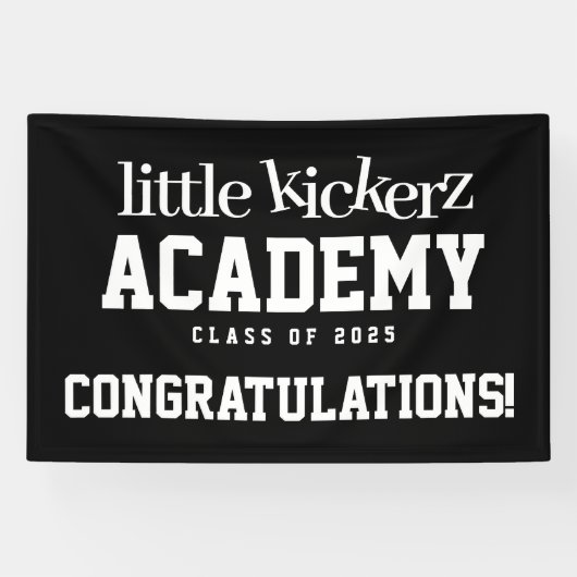 Kute Playful Child Soccer Academy Class of 20XX Spandoek (Horizontaal)