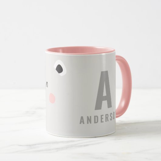 Kute polaire beer gepersonaliseerde kinderen mok (Voorkant rechts)