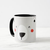 Kute polaire beer gepersonaliseerde kinderen mok (Voorkant links)