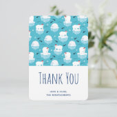 Kute polaire beren in kerstontwerp voor kerstmis i bedankkaart (Staand voorkant)