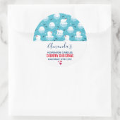 Kute Polaire beren in Santa Hats-kerstkaars Ronde Sticker (Tas)