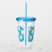 Kute Polar-beren in Santa Hats-kerstpatroon Acryl Drinkbeker (Rechts)