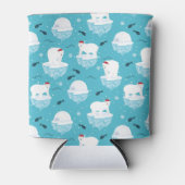 Kute Polar-beren in Santa Hats-kerstpatroon Blikjeskoeler (Voorkant)