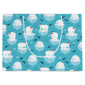 Kute Polar-beren in Santa Hats-kerstpatroon Groot Cadeauzakje (Voorkant)