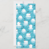 Kute Polar-beren in Santa Hats-kerstpatroon Kaart (Achterkant)