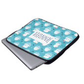 Kute Polar-beren in Santa Hats-kerstpatroon Laptop Sleeve (Voorkant onderkant)