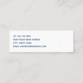 Kute Polar-beren in Santa Hats-kerstpatroon Mini Visitekaartje (Achterkant)