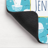 Kute Polar-beren in Santa Hats-kerstpatroon Muismat (Hoek)