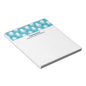 Kute Polar-beren in Santa Hats-kerstpatroon Notitieblok (Schuin)