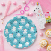 Kute Polar-beren in Santa Hats-kerstpatroon Papieren Bordje (Feest)