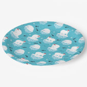 Kute Polar-beren in Santa Hats-kerstpatroon Papieren Bordje (Gekanteld)