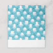 Kute Polar-beren in Santa Hats-kerstpatroon Plaatskaartje (Buitenkant ongevouwen)