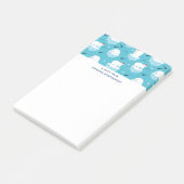 Kute Polar-beren in Santa Hats-kerstpatroon Post-it® Notes (Schuin)