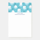 Kute Polar-beren in Santa Hats-kerstpatroon Post-it® Notes (Voorkant)