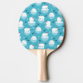 Kute Polar-beren in Santa Hats-kerstpatroon Tafeltennisbatje (Achterkant)