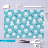 Kute Polar-beren in Santa Hats-kerstpatroon Tissuepapier (Craft)