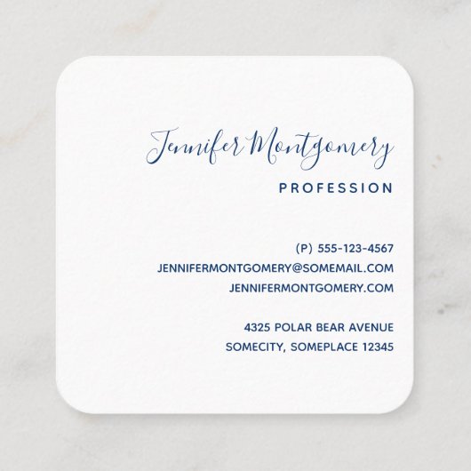 Kute Polar-beren in Santa Hats-kerstpatroon Vierkante Visitekaartje (Achterkant)